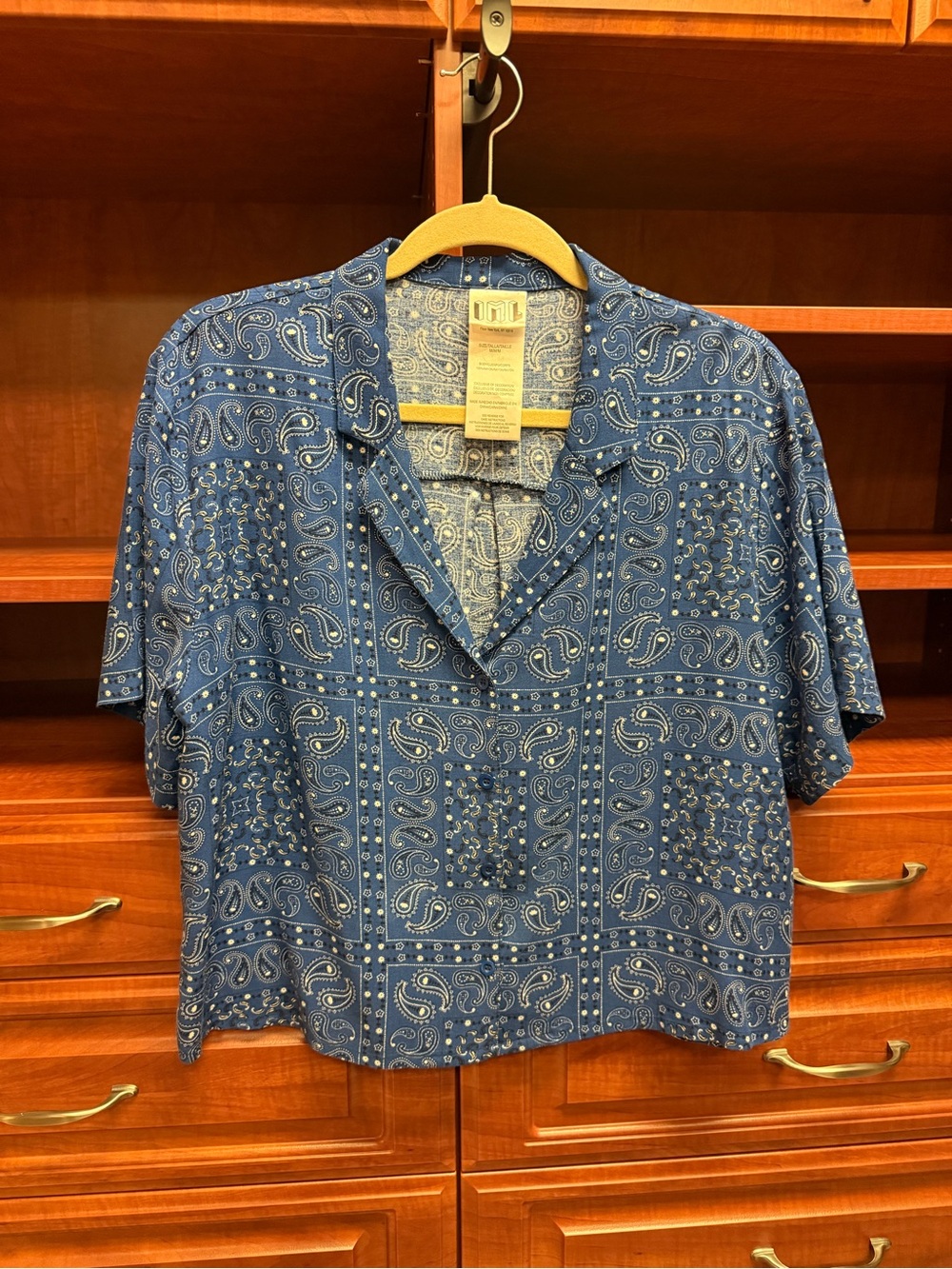 IML Blue Paisley Short Sleeve Shirt